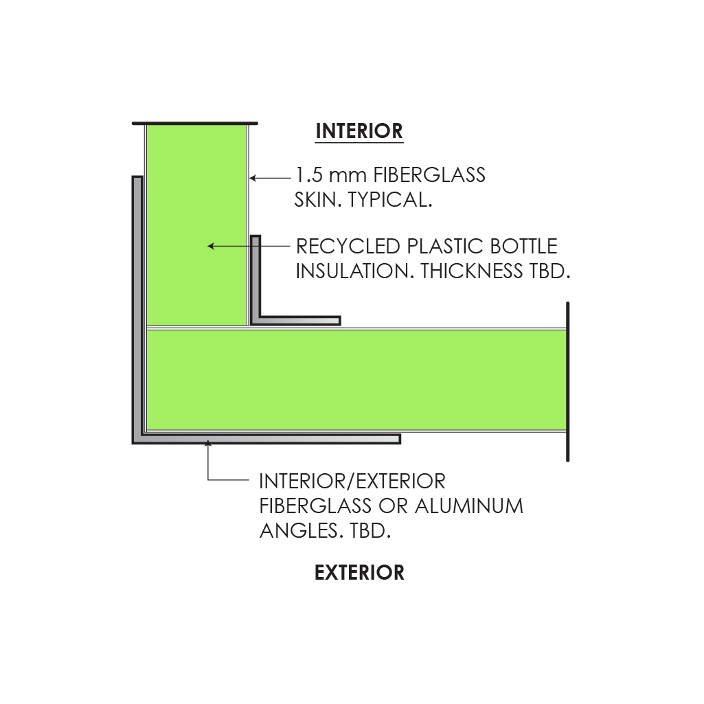 aluminum and fibreglass angles